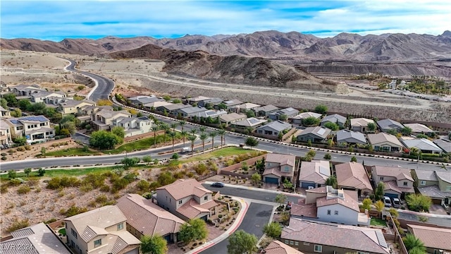 bird's eye view featuring a mountain view