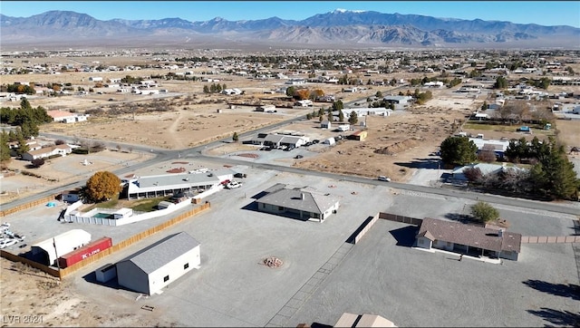 aerial view featuring a mountain view