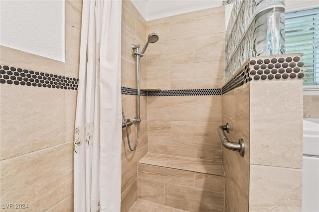 bathroom with walk in shower