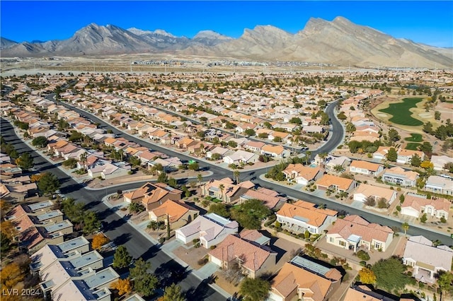 aerial view with a mountain view