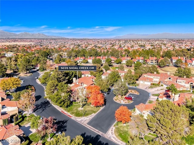 5035 Shoal Creek Cir, Las Vegas, NV 89113 - aerial view of residential area with a mountainous background