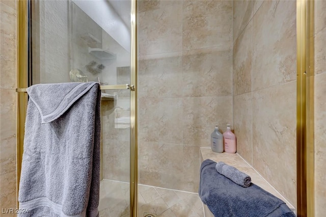 bathroom with an enclosed shower