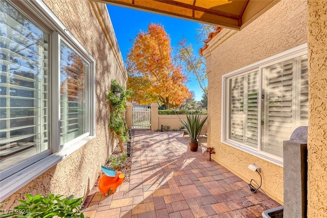5035 Shoal Creek Cir, Las Vegas, NV 89113 - view of patio / terrace featuring a gate