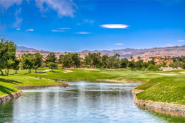 5035 Shoal Creek Cir, Las Vegas, NV 89113 - water view featuring a golf course and mountains