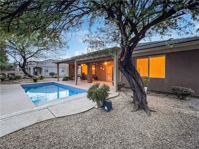 view of pool featuring a patio area