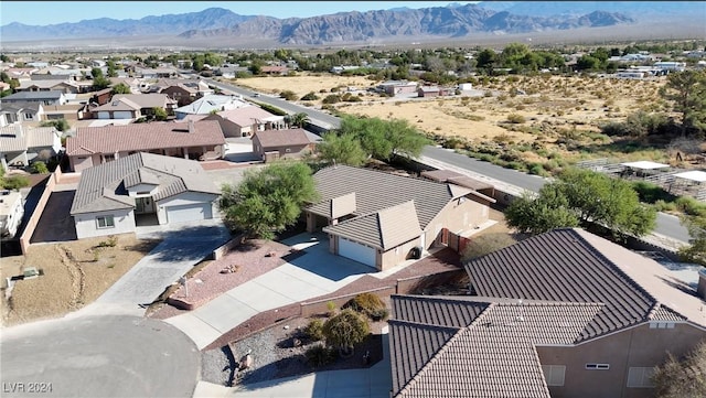 bird's eye view featuring a mountain view