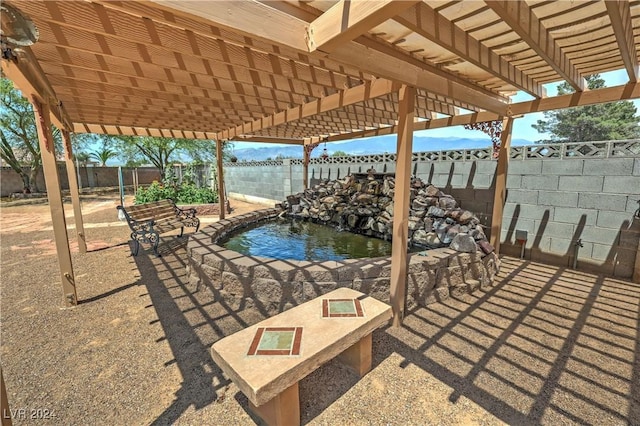 view of patio with a pergola