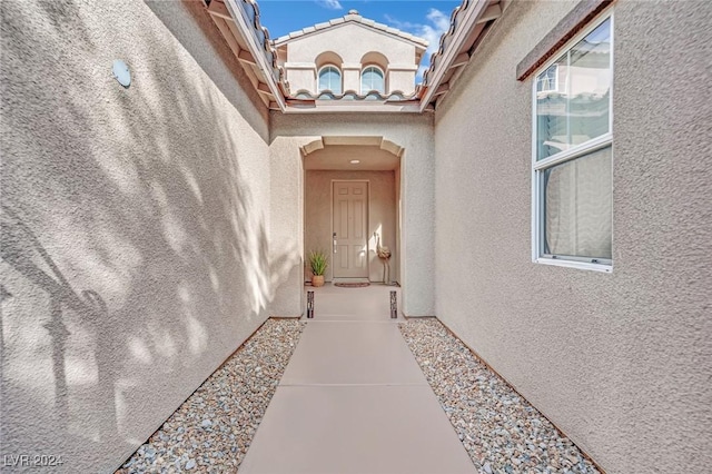 view of doorway to property