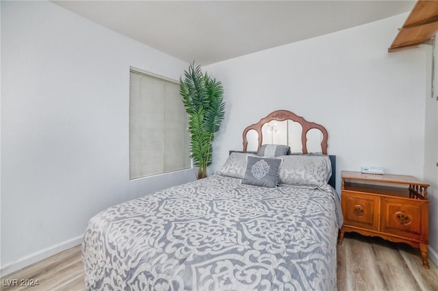 bedroom featuring light hardwood / wood-style flooring