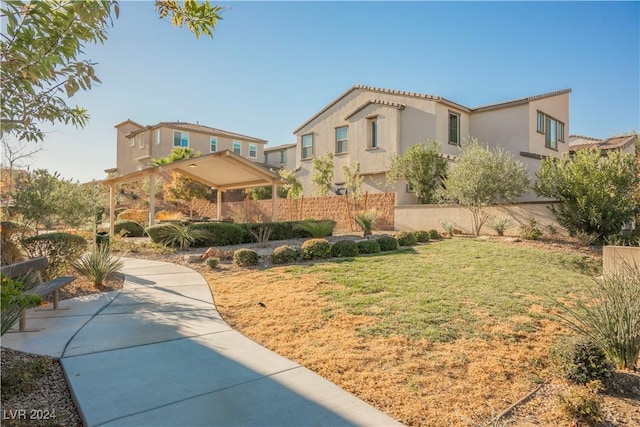 exterior space with a front yard