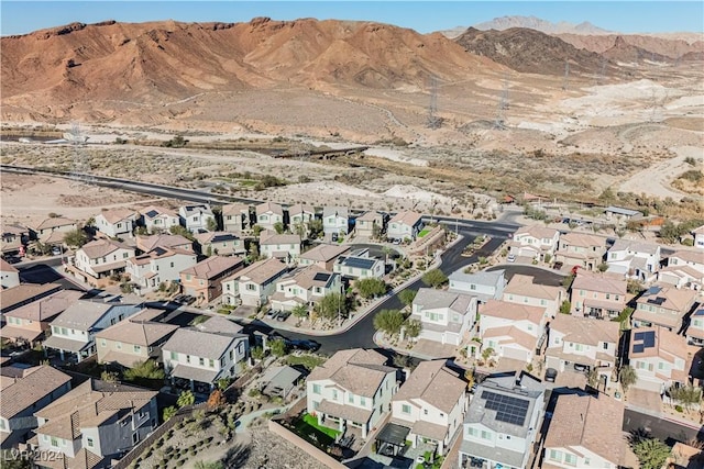 aerial view with a mountain view