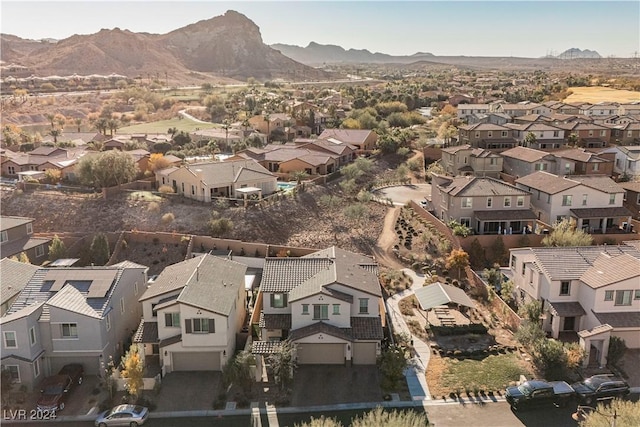 aerial view featuring a mountain view