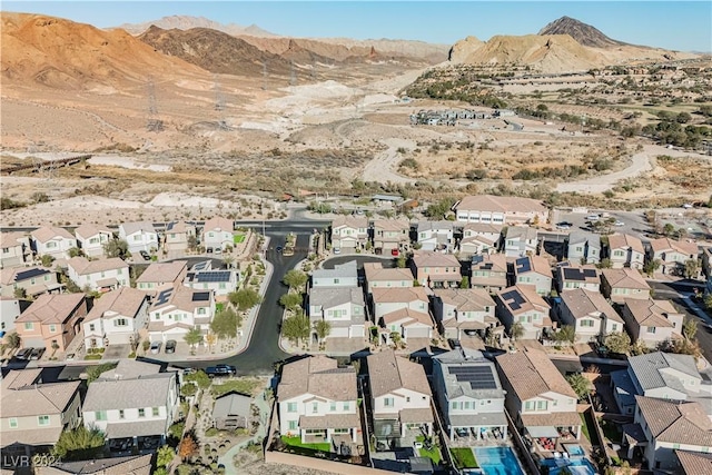 bird's eye view featuring a mountain view