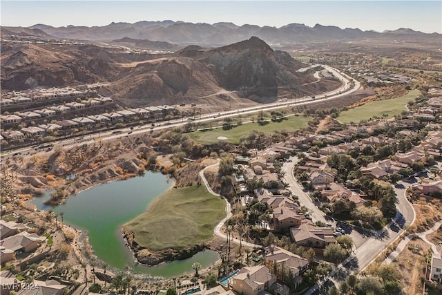 property view of mountains featuring a water view