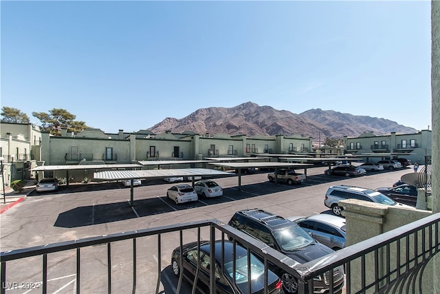 exterior space with a mountain view