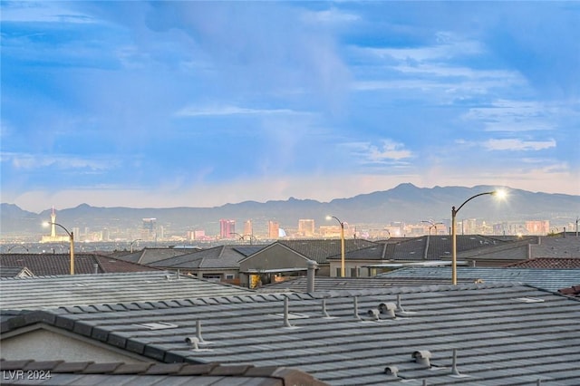 view of mountain feature featuring a city view