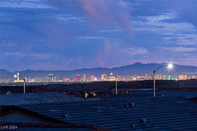 view of mountain feature with a city view