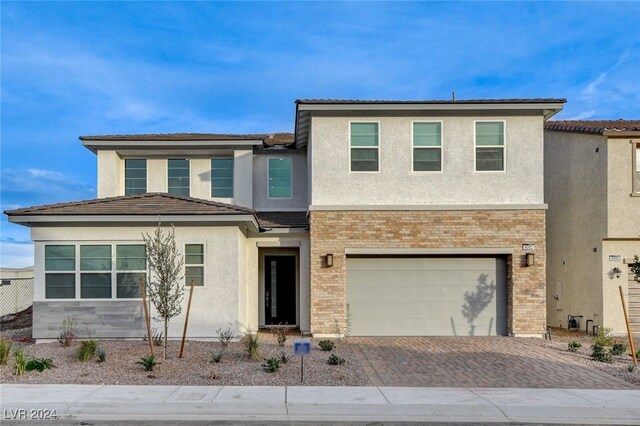 view of front of house featuring a garage