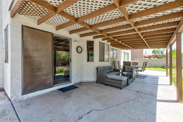 view of patio / terrace featuring an outdoor hangout area