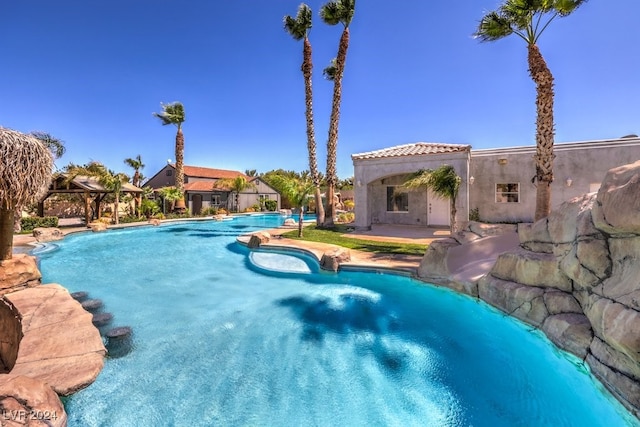 view of pool with a patio