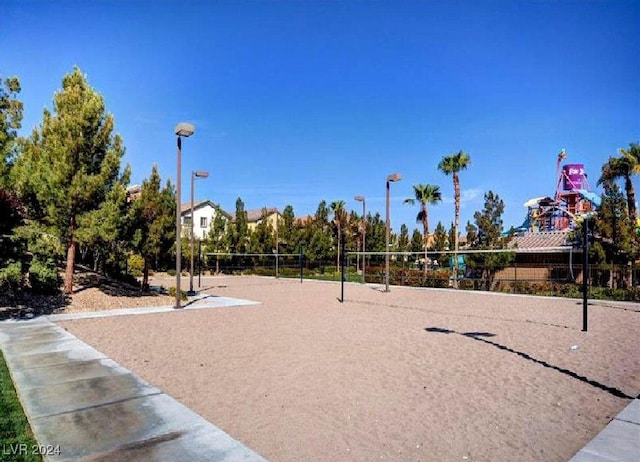 view of home's community with volleyball court