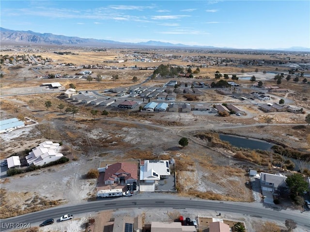 aerial view with a mountain view