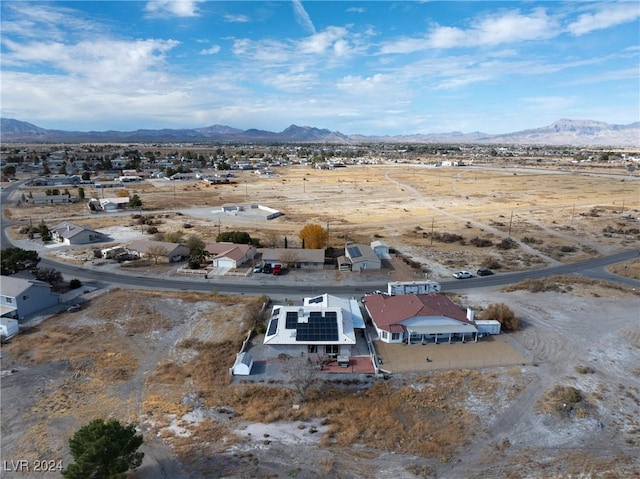 aerial view with a mountain view