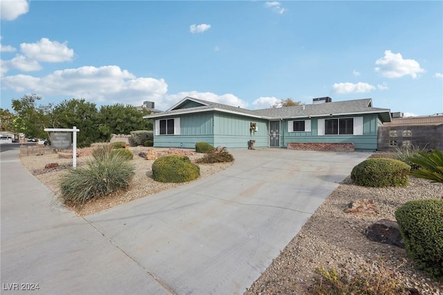 view of ranch-style home