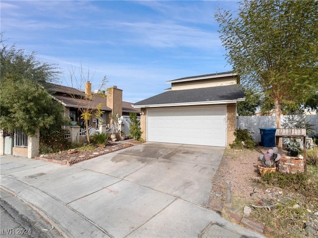 view of front of home featuring a garage