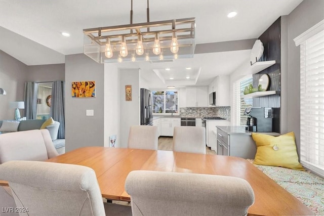 dining room with a healthy amount of sunlight