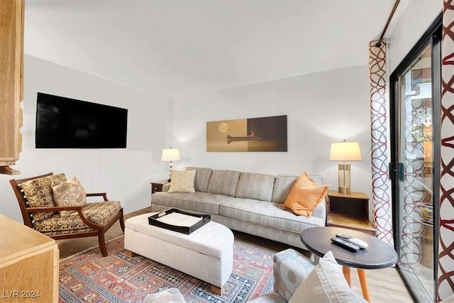 living room featuring hardwood / wood-style floors