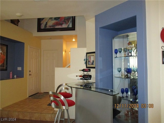 kitchen with tile patterned floors