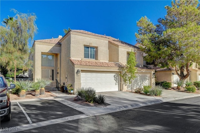 view of property with a garage