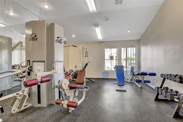 view of exercise room