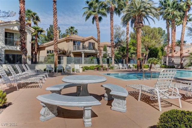 view of pool with a patio area