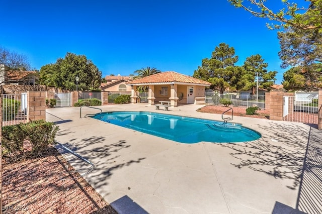 view of pool with a patio area