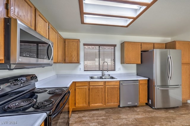 kitchen with stainless steel appliances and sink