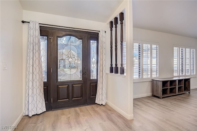 entryway featuring light wood-type flooring