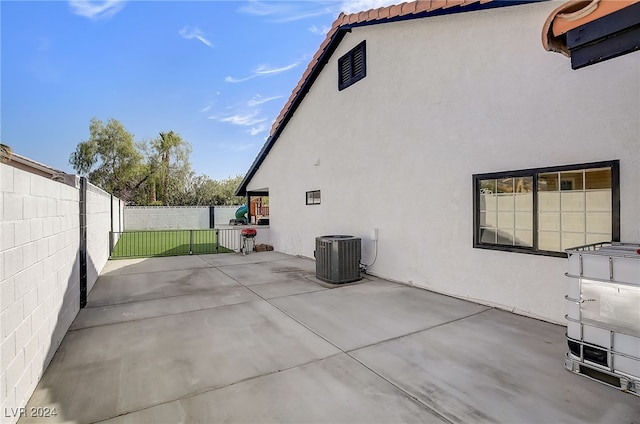 view of patio with central air condition unit