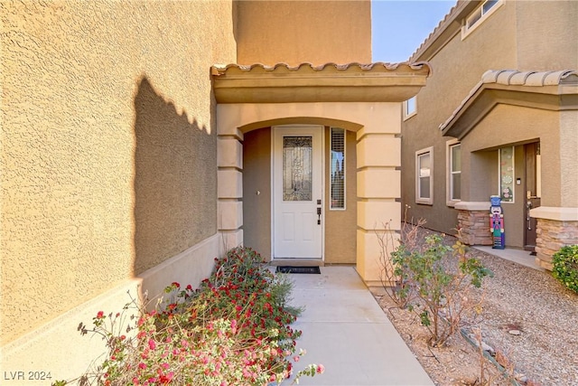 view of doorway to property