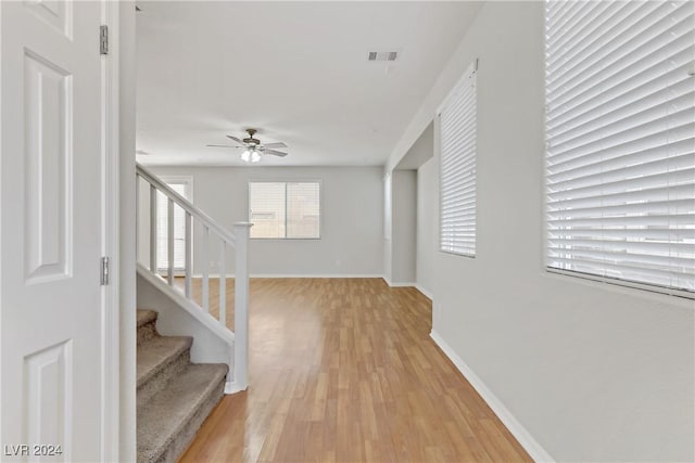 interior space with light wood-type flooring