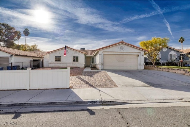 view of front of home featuring a garage