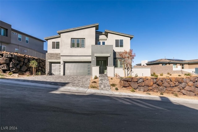 modern home with a garage