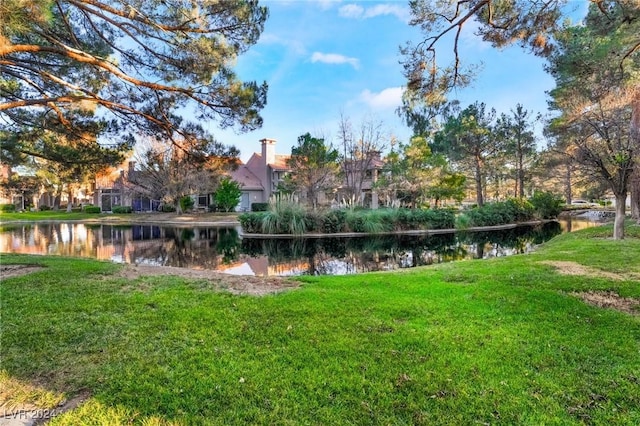 view of community featuring a water view