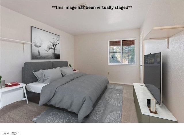 view of carpeted bedroom