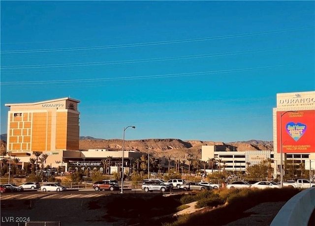 exterior space with a mountain view