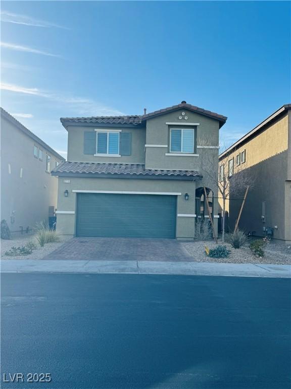 view of property with a garage