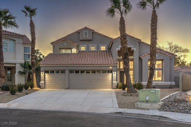 view of front facade with a garage