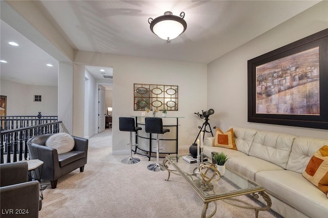 view of carpeted living room