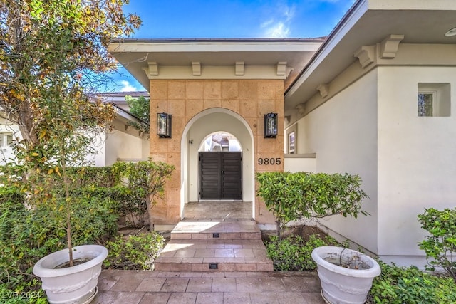 view of doorway to property